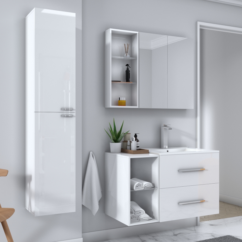 White bathroom store furniture